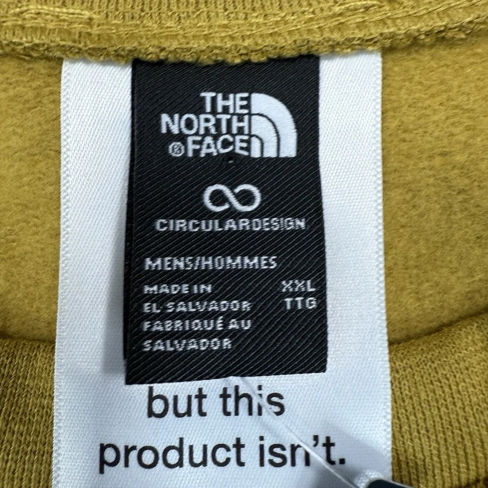 The North Face‎ Heritage Patch Crew Sweatshirt Men's XXL Amber Green Fleece NEW